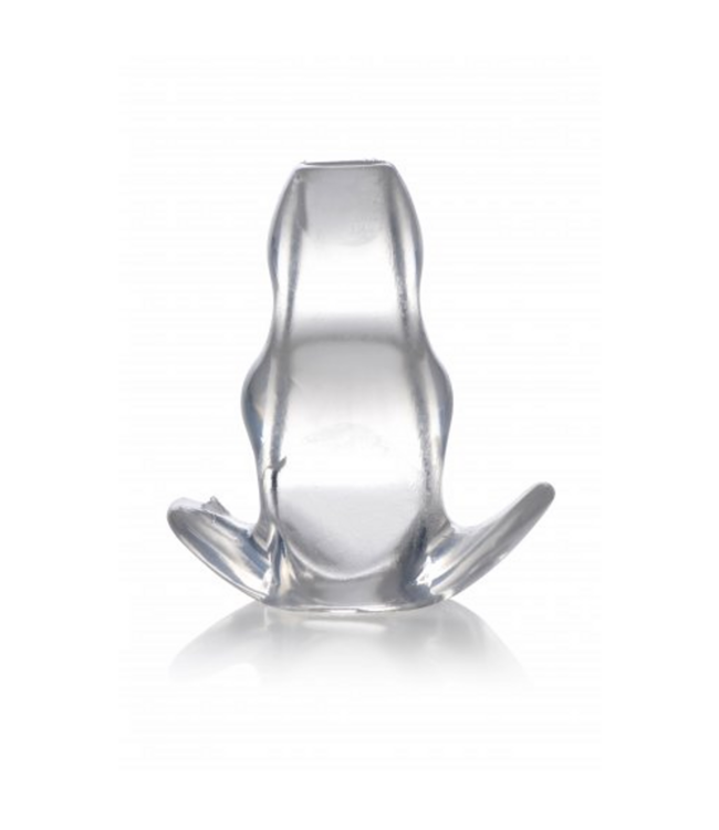 XR Brands Transparante Holle Anal Plug Klein 8,9 cm Van Flexibel TPE