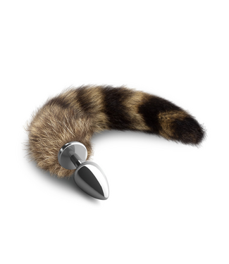 Crushious Foxy Silver Metall-Analplug mit 30 cm Fuchsschwanz – Ideal für Anfänger