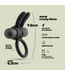Crushious Pluto Vibrating Cock Ring - Black, 10 Settings, Perfect for Beginners
