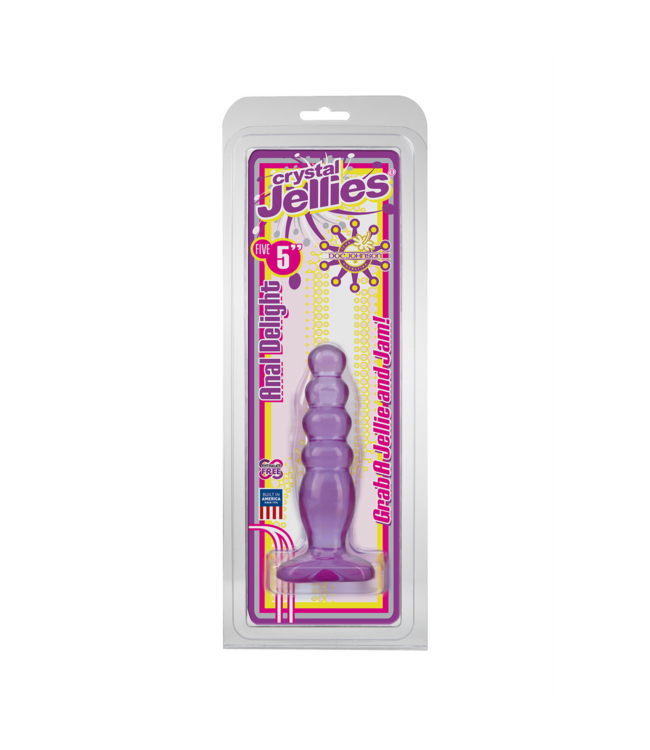 Doc Johnson Doc Johnson Crystal Jellies 5 Anale Flexibele Plug Met Gegradueerde Bubbels 14 cm