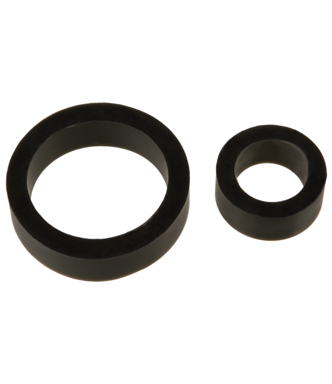 Doc Johnson TitanMen Silicone Cockring Set - Comfort & Power Double Pack
