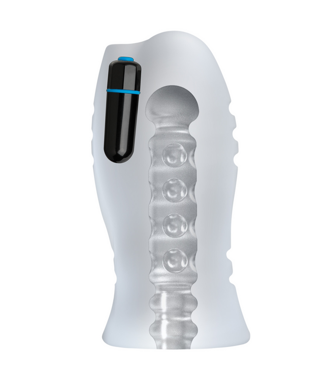 Doc Johnson OptiMALE ULTRASKYN Vibrerende Masturbator Met Massage Nopjes En 10 Modi