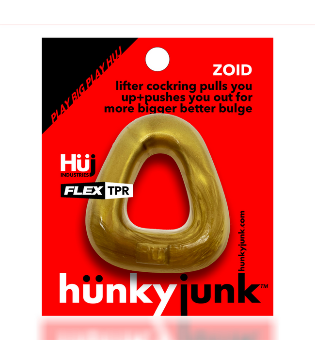 Hunkyjunk Zoid Trapazoid Cock Ring - Ultimate Comfort & Lift in Bronze