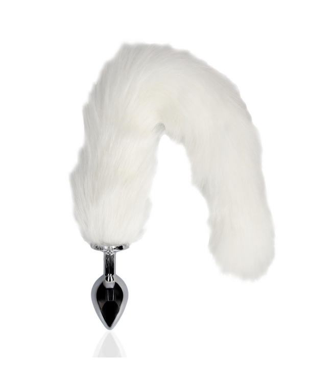 Ouch! Metalen Butt Plug Met Wit Vossenstaart Accessoire 11,7 cm - Comfortabel & Speels