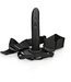 Ouch! Ouch! Black Textured Curved Hollow Strap-On - 15.2 cm for Ultimate Pleasure