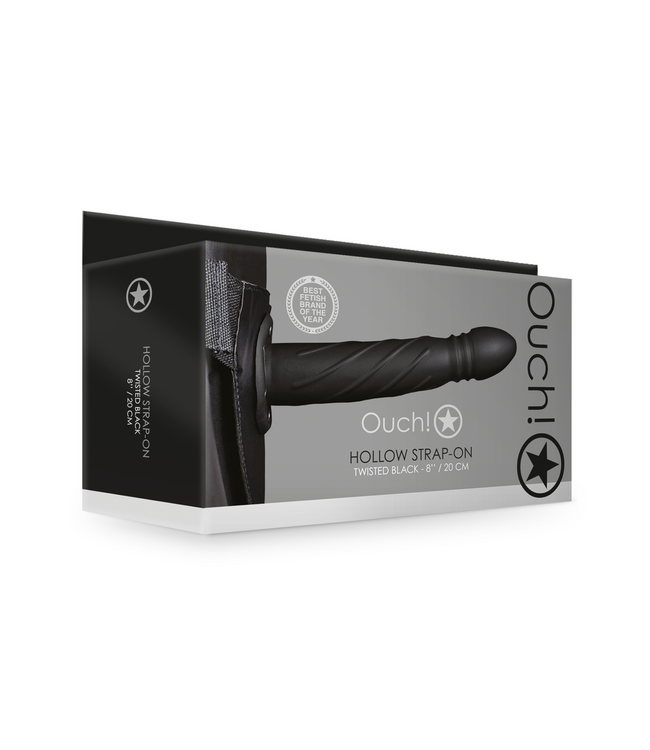 Ouch! Ouch! Hollow Strap-On Verstelbare Heupband 20,6 cm Zwart