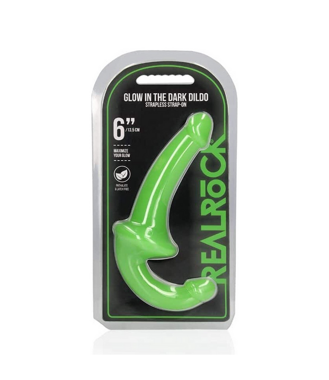 RealRock REALROCK Glow In The Dark 12cm Strapless Strap-On Dildo