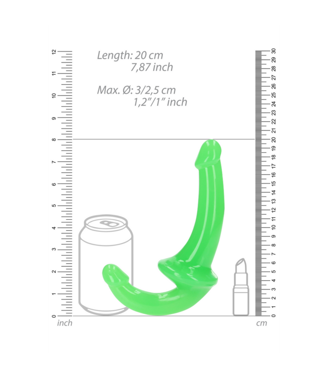 RealRock REALROCK Glow In The Dark 12cm Strapless Strap-On Dildo