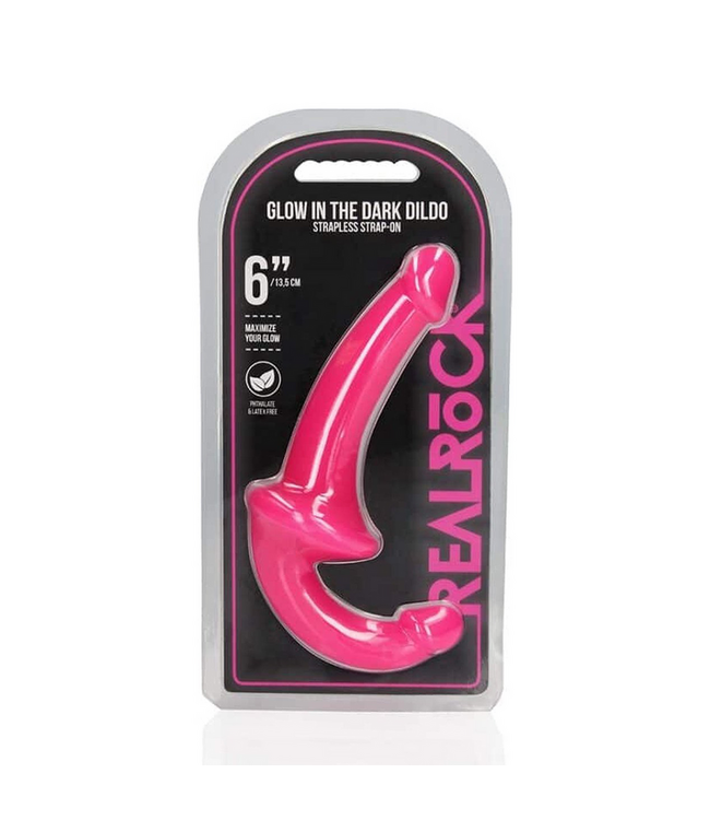 RealRock Glow in the Dark Strapless Strap-On Dildo - 12 cm RealRock Pleasure
