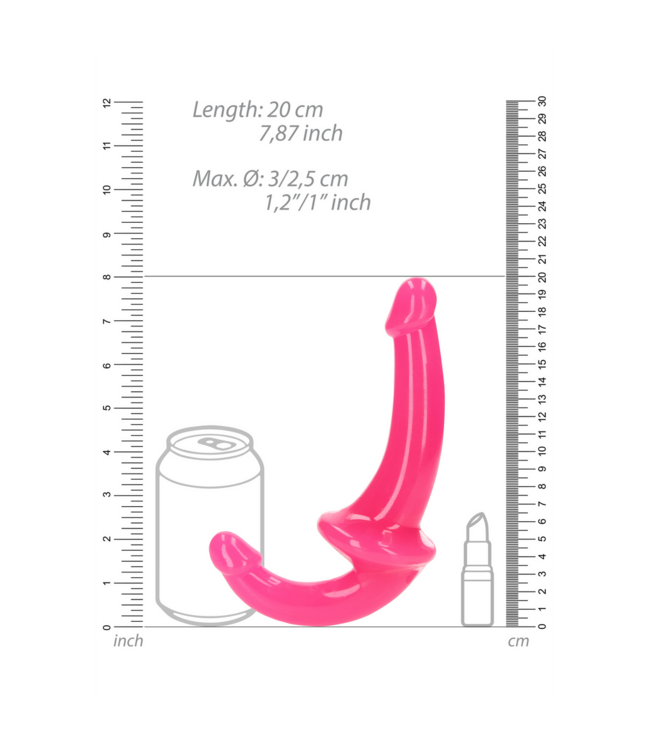 RealRock RealRock Glow in the Dark Dildo 12 cm Met Zuignap Voor Handsfree Gebruik