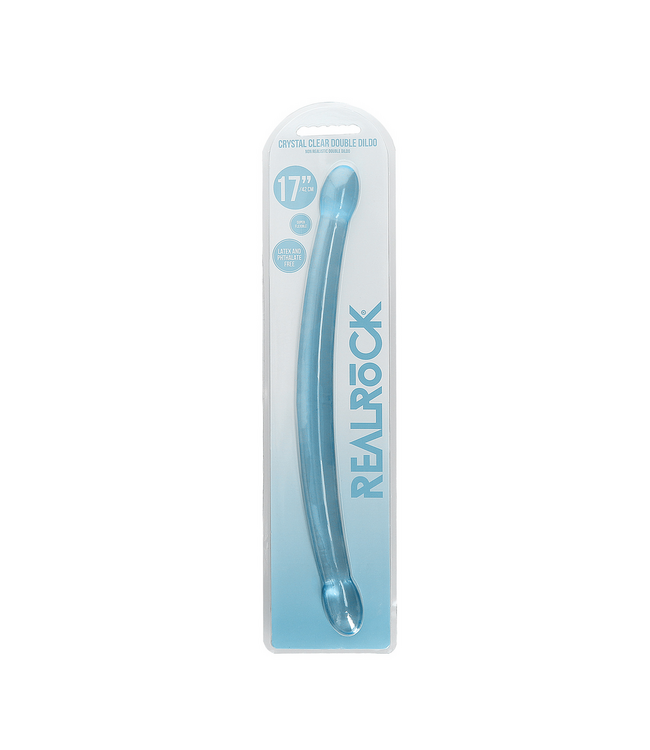 RealRock REALROCK Crystal Clear Dubbele Dildo 42 cm Veilig en Ftalatenvrij
