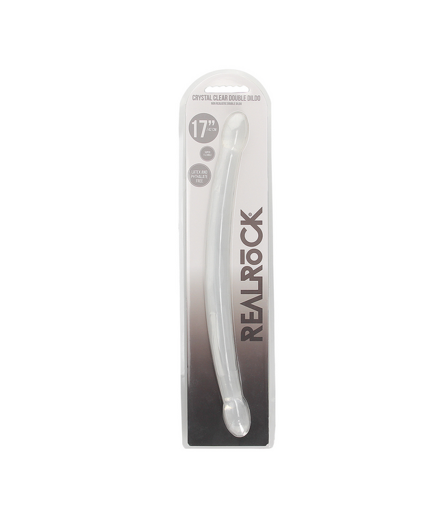 RealRock Double-Ended RealRock Crystal Clear Dildo 42 cm – Transparant & Veilig