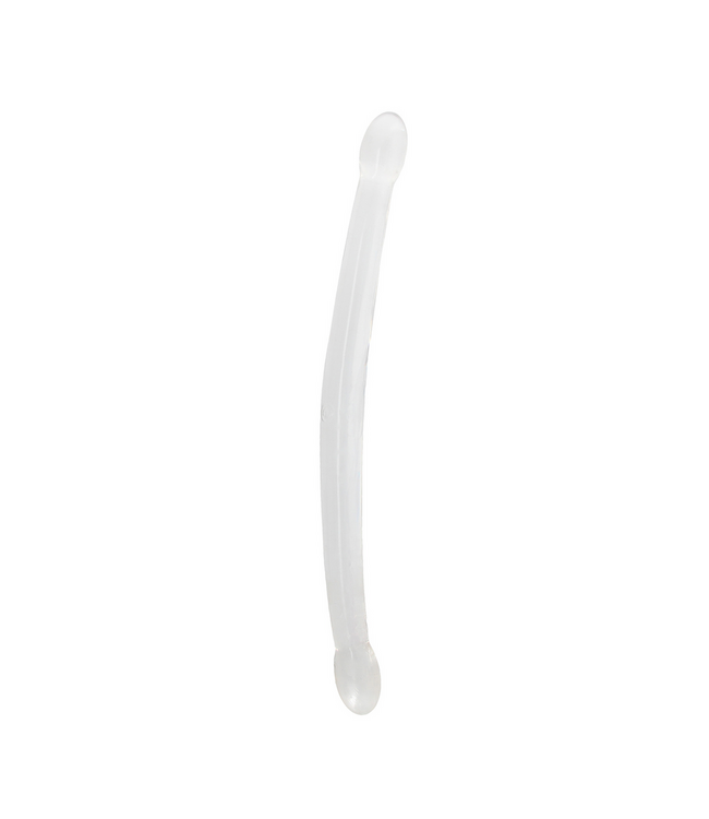 RealRock Crystal Clear Dual Dildo 42cm - Body-Safe & Easy to Clean Pleasure