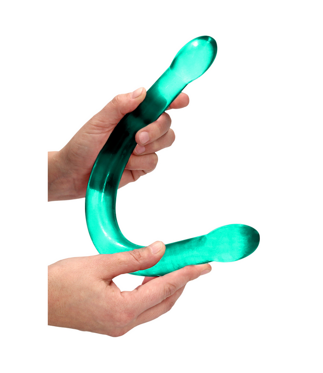RealRock RealRock Crystal Clear Dubbele Dildo 42 cm Veilig Ftalatenvrij Transparant
