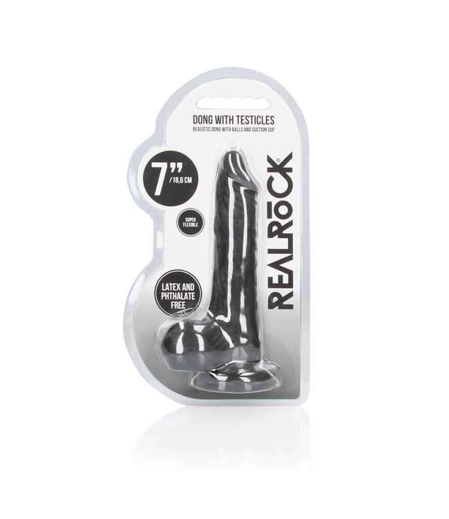 RealRock Realistische Dildo Met Zuignap En Testikels 13,7 cm Van Zacht TPE