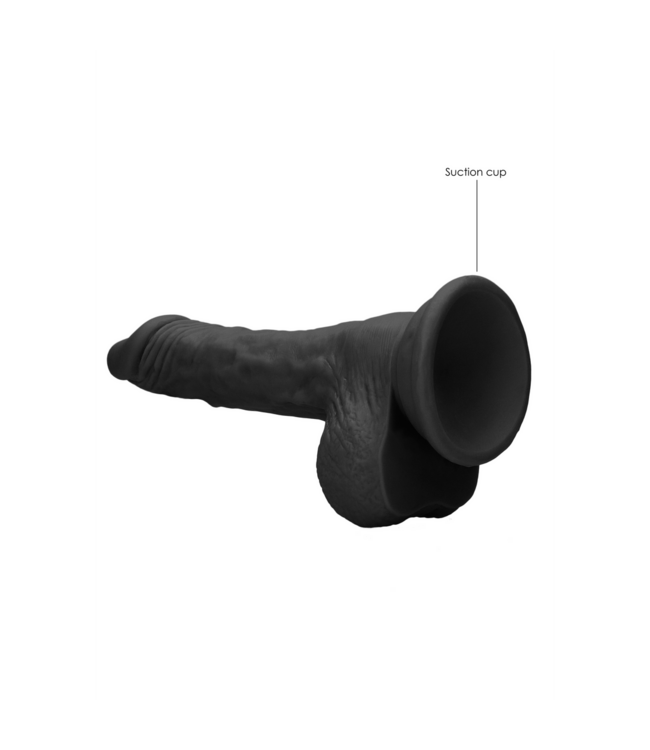 RealRock Realistic 13.7cm Dildo with Testicles - Soft TPE & Suction Cup