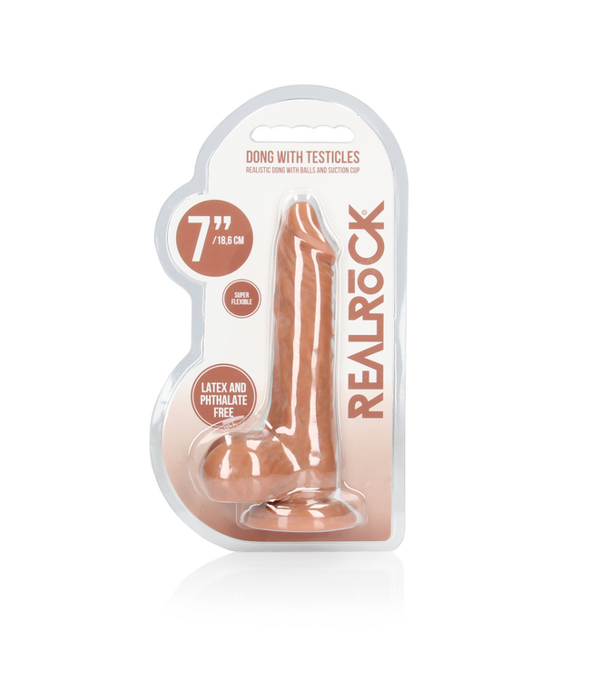 RealRock Ultrarealistische Dildo 13,7 cm Met 3D Aderen En Sterke Zuignap Veilig TPE
