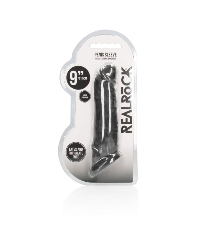 RealRock Realistic Safe Penis Sheath 9/23 cm - Soft, Comfortable, Durable TPE