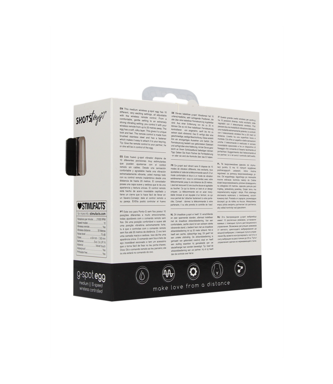 Shots Toys Wireless G-Spot Egg with Remote | 10 Vibrations & Stylish Design