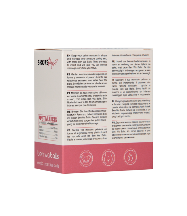 Shots Toys Bekkenbodem Versterker Ben Wa Ballen 44g – Staal, Compact & Effektief