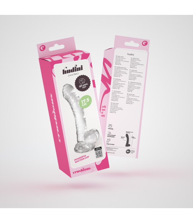 Crushious Hudini Jelly Analdildo 17,5 cm flexibel & wasserdicht, transparent