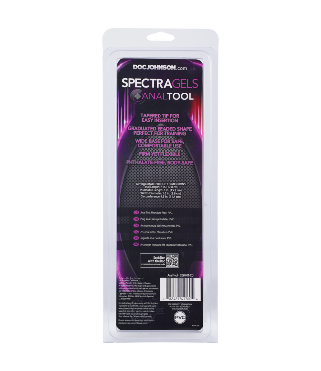 Doc Johnson Flexible Analkugeln 17,5 cm – Antibakterielles Sil-A-Gel Spielzeug