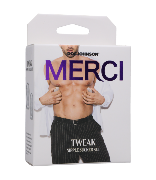Doc Johnson Doc Johnson Merci Nipple Suckerset Met Transparante Zwarte Zuigkracht