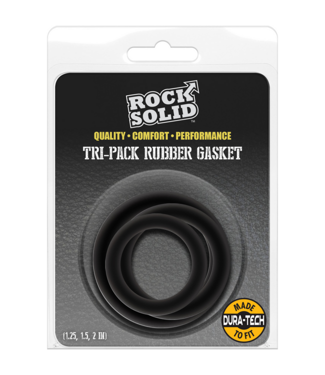 Doc Johnson The Gasket Cockring Set Met 3 Dunne Comfortabele TPE Ringen