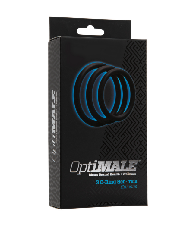 Doc Johnson OptiMALE Comfort C-Ring Set: 3 Silicone Penis Rings for Enhanced Control
