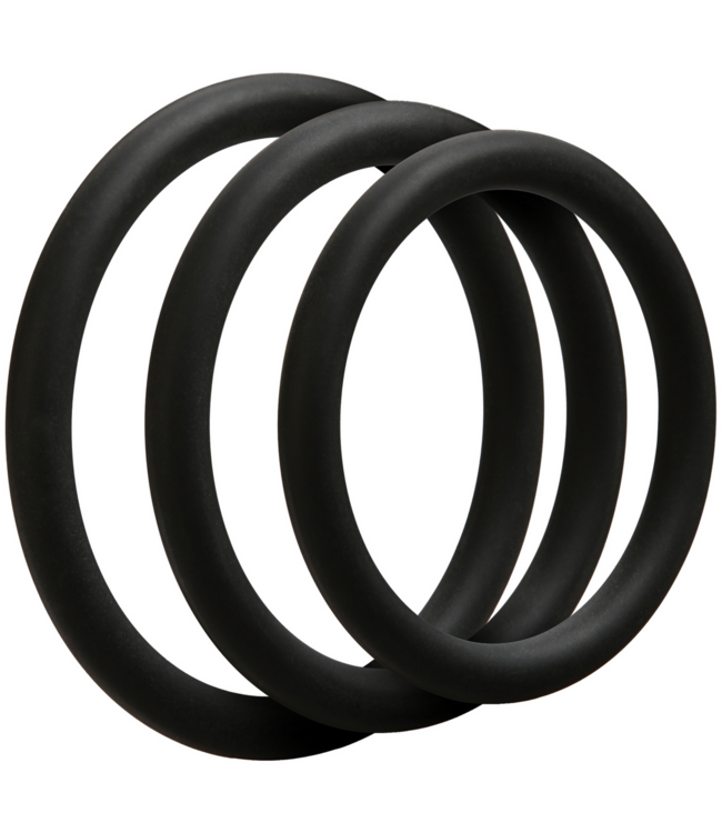 Doc Johnson OptiMALE Siliconen Penisring Set - 3 Maten Voor Comfort & Controle