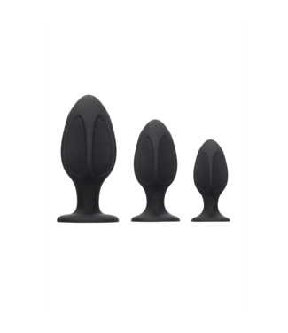 Ouch! Diamond-Shaped Silicone Butt Plug Set - 10cm Safe & Silky Soft