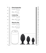 Ouch! Siliconen Butt Plug Set Met Zuignap 10cm – Taps Toelopend & Veilig