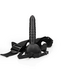 Ouch! Curved Ribbed Hollow Strap-On 9.9 cm Black – Adjustable Pleasure Fun