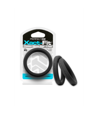 PerfectFitBrand PerfectFitBrand PlayZone Xact-Fit™ Silicone Cockring Set Maat #22 – 2 Stuks