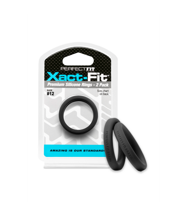 PerfectFitBrand Xact-Fit Cock Ring 2-Pack #12 - Optimal Comfort & Precision Fit