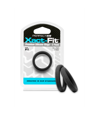 PerfectFitBrand Xact-Fit Silicone Cockring Set 2-Pack Met Nauwkeurige Maatvoering