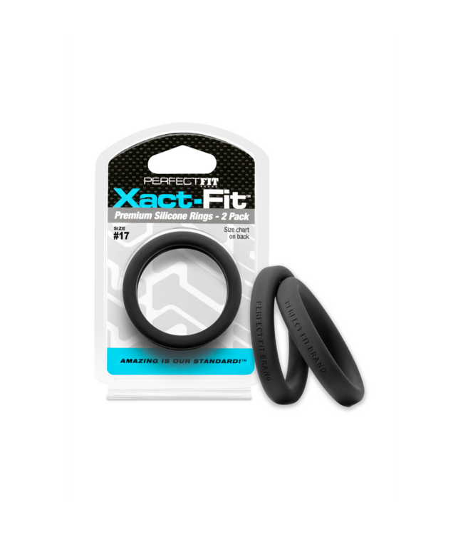 PerfectFitBrand Xact-Fit™ Maat #17 Cockring 2-Pack Met 2,5 Mm Incrementeel Maatysteem