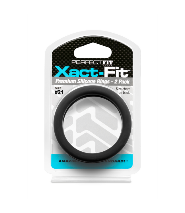 PerfectFitBrand Precision Fit Cockrings 2-Pack Maat #21 Met 2,5 Mm Maatstappen Siliconen