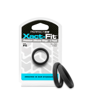 PerfectFitBrand Xact-Fit Cock Ring 2-Pack | Comfort & Perfect Fit, Size #10