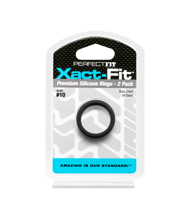 PerfectFitBrand Xact-Fit Cock Ring 2-Pack | Comfort & Perfect Fit, Size #10
