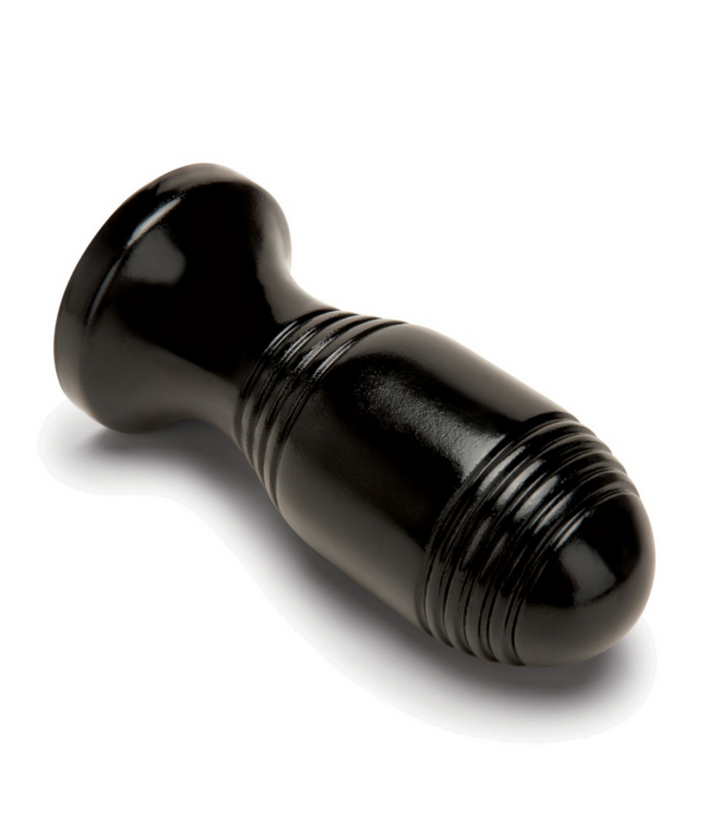 Prowler Red Anale Stimulerende Plug Zwart 17 cm Met Geribbelde Structuur En Flared Basis