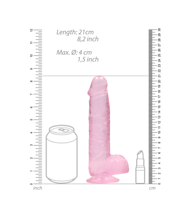 RealRock Realistic 21cm Dildo with Balls – Safe, Lifelike, and Easy to Clean