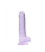 RealRock RealRock Crystal Clear Dildo Met Zuignap En Ballen 21 cm Veilig En Non-Poreus