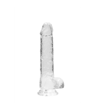 RealRock RealRock Crystal Clear Transparante Dildo 21 cm Met Zuignap En Ballen