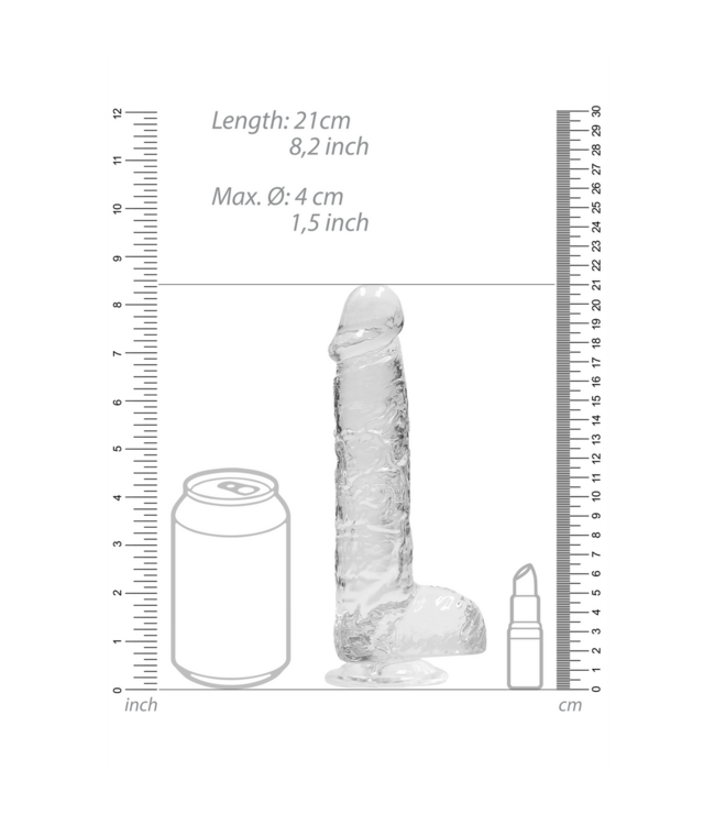 RealRock Realistic 21 cm Dildo with Suction Cup | Body-Safe & Easy to Clean
