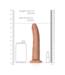 RealRock Schlanker RealRock Dildo 20,5 cm - G-Punkt-Vergnügen mit Saugnapf