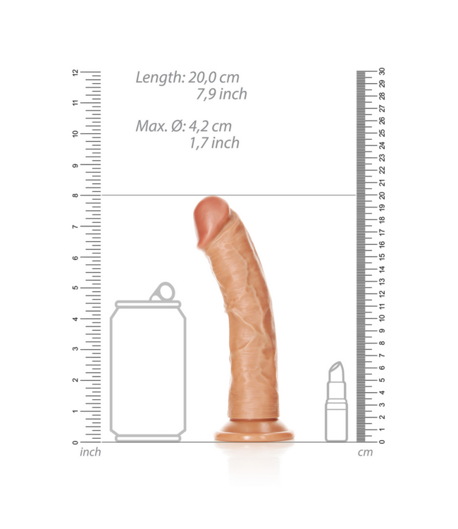 RealRock RealRock 18cm Curved Realistic Dildo with Suction Cup for Ultimate Pleasure
