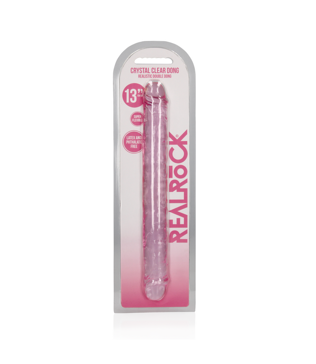 RealRock Crystal Clear Dubbele Dildo 34 cm Veilig en Vrij van Latex en Ftalaten