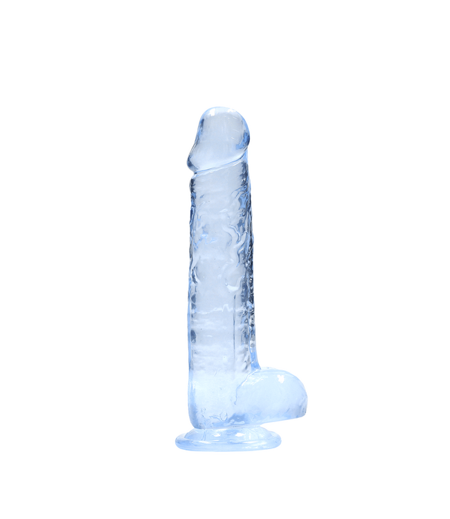 RealRock REALROCK Crystal Clear Dildo Met Zuignap En Realistische Ballen 21 cm