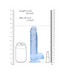 RealRock 21 cm Realistic Dildo with Balls - Safe, Clear, & Strong Suction Cup